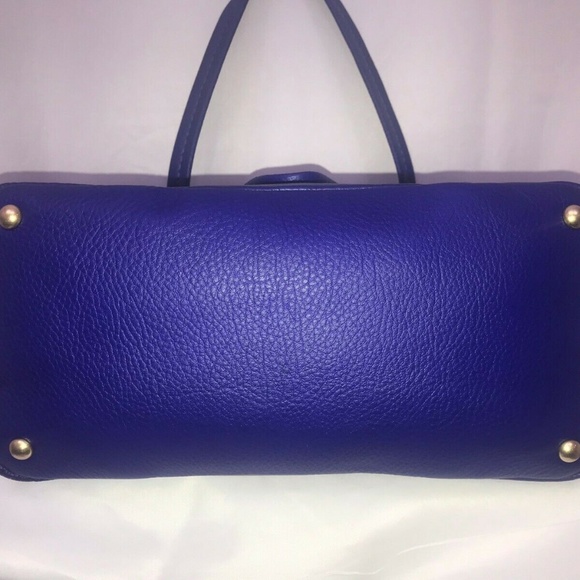 Vera Bradley GAGE BLUE Leather Mallory TOTE NWT - Picture 5 of 8